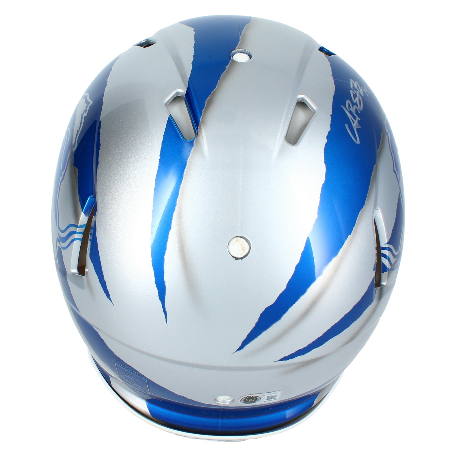 Amon-Ra St. Brown Autographed Detroit Lions ECC Custom Painted "Ripped" Speed Authentic Helmet Beckett