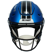 Amon-Ra St. Brown Autographed Detroit Lions Blue 2023 Alternate SpeedFlex Authentic Helmet Beckett