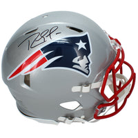 Randy Moss Autographed New England Patriots Speed Authentic Helmet Beckett
