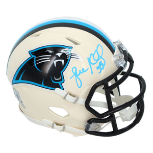 Luke Kuechly Autographed Carolina Panthers RETRO Speed Mini Helmet Beckett