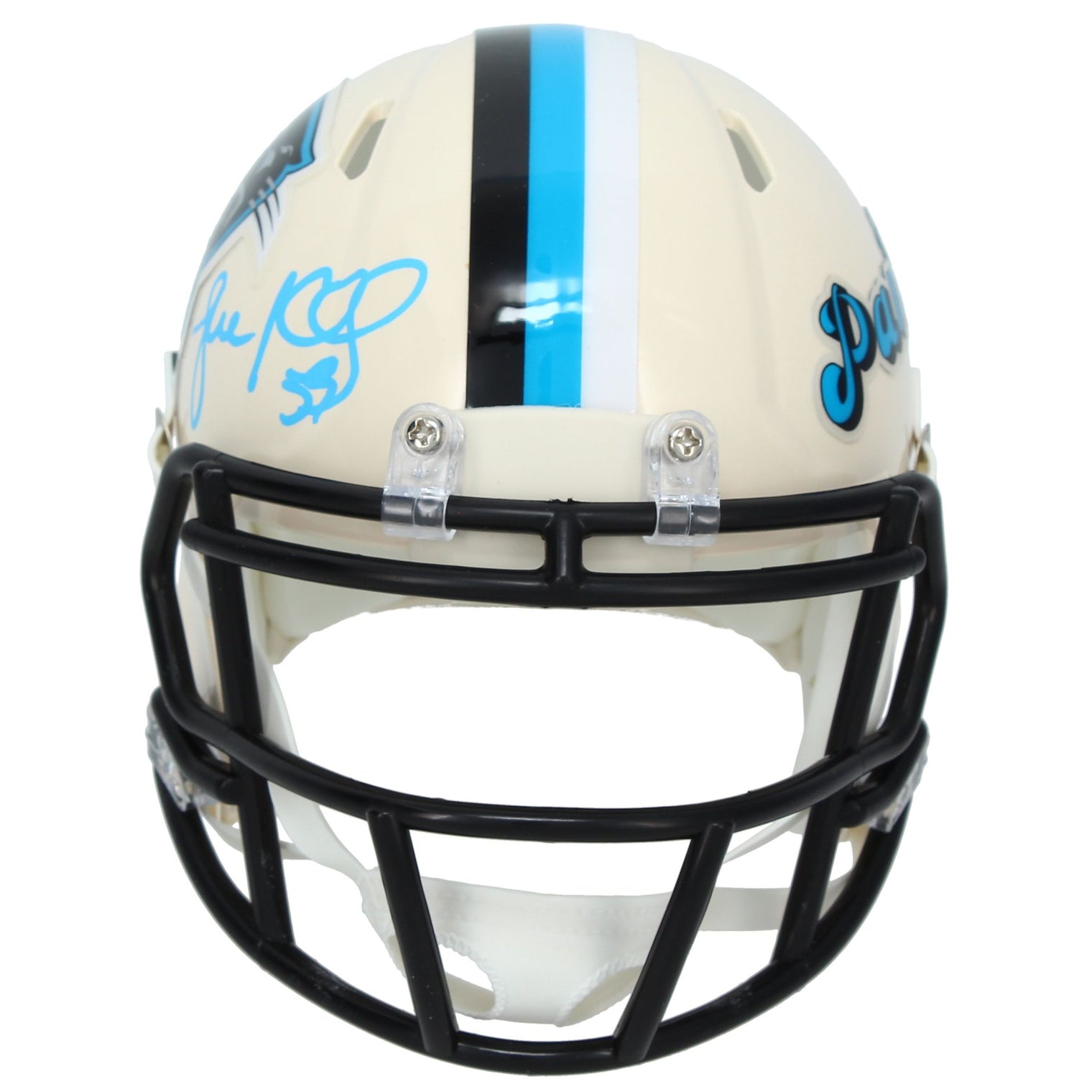 Luke Kuechly Autographed Carolina Panthers RETRO Speed Mini Helmet Beckett