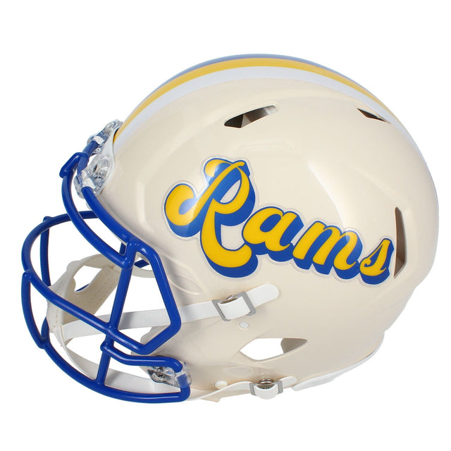 Isaac Bruce & Torry Holt Dual Autographed Los Angeles Rams RETRO Speed Authentic Helmet Beckett