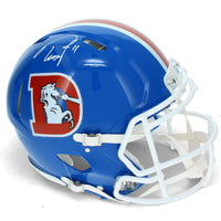 Troy Franklin Autographed Denver Broncos 1975-96 Throwback Speed Authentic Helmet Beckett