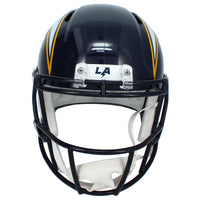 Omarion Hampton Autographed Los Angeles Chargers Navy 2025 Alternate Speed Full Size Helmet Beckett