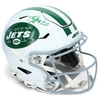 Breece Hall Autographed New York Jets White 2024 Alternate Onfield Classic Speedflex Authentic Helmet Beckett
