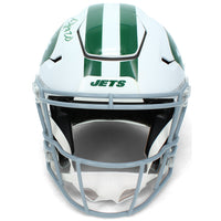 Breece Hall Autographed New York Jets White 2024 Alternate Onfield Classic Speedflex Authentic Helmet Beckett