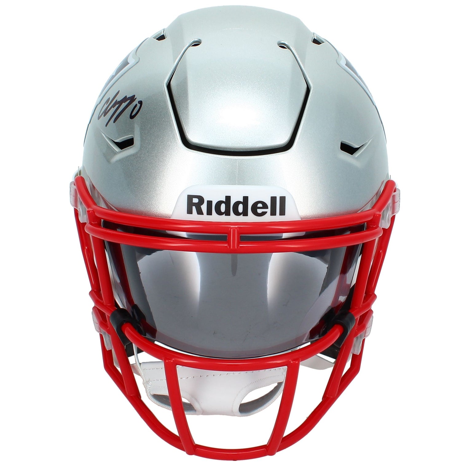 Christian Gonzalez Autographed New England Patriots Speedflex Midi Helmet Beckett