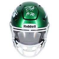 Breece Hall Autographed New York Jets SpeedFlex Midi Helmet Beckett Witnessed