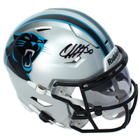 Chuba Hubbard Autographed Carolina Panthers SpeedFlex Midi Helmet Beckett