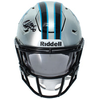 Chuba Hubbard Autographed Carolina Panthers SpeedFlex Midi Helmet Beckett