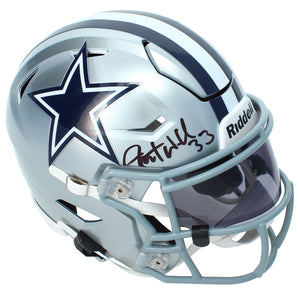 Javonte Williams Autographed Dallas Cowboys SpeedFlex Midi Helmet Beckett