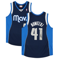Dirk Nowitzki Autographed Dallas Mavericks 2010 Blue Nike Jersey Fanatics