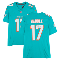 Jaylen Waddle Autographed Miami Dolphins Nike Aqua Throwback Game Jersey Fanatics