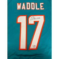 Jaylen Waddle Autographed Miami Dolphins Nike Aqua Throwback Game Jersey Fanatics