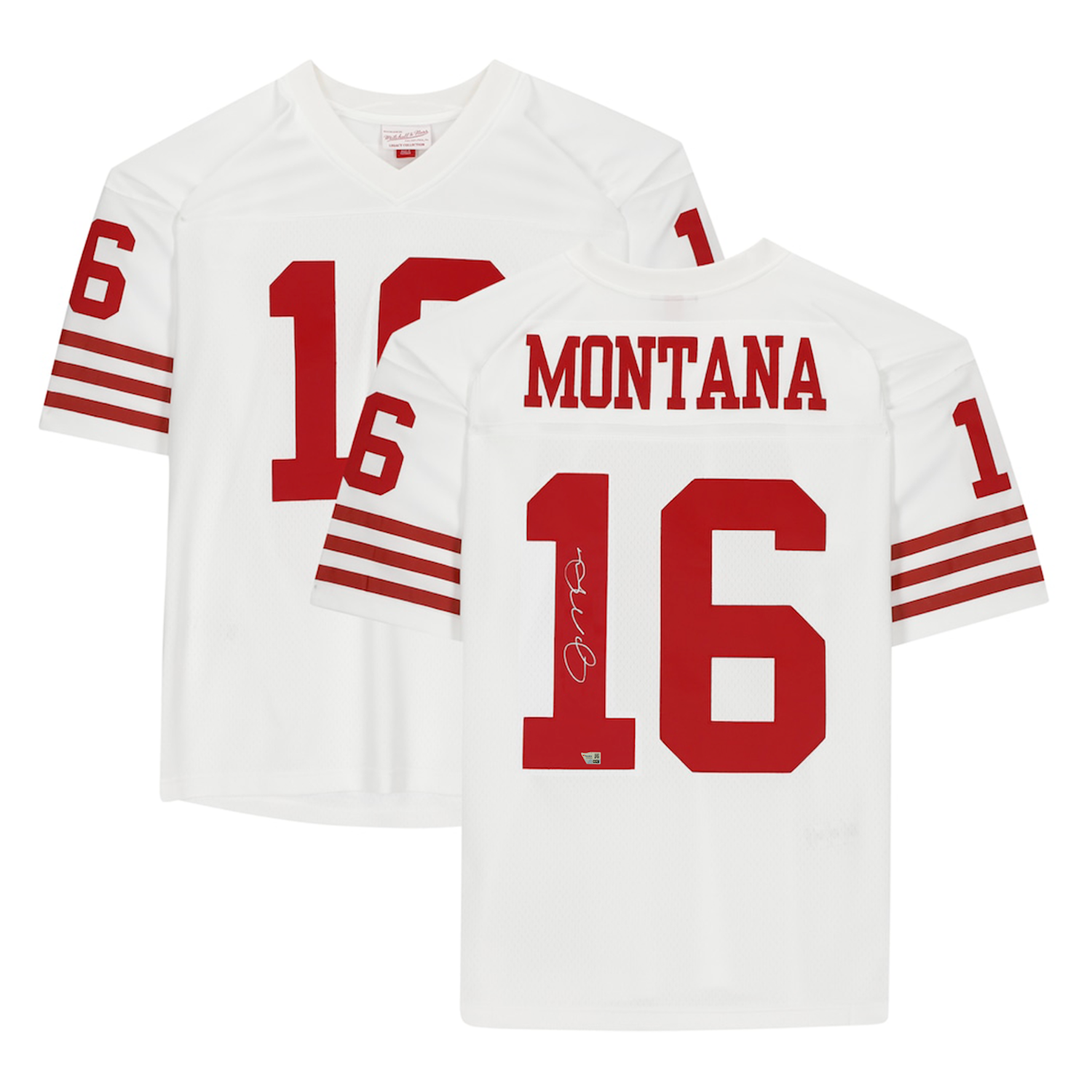 Joe Montana Autographed San Francisco 49ers White Mitchell & Ness
