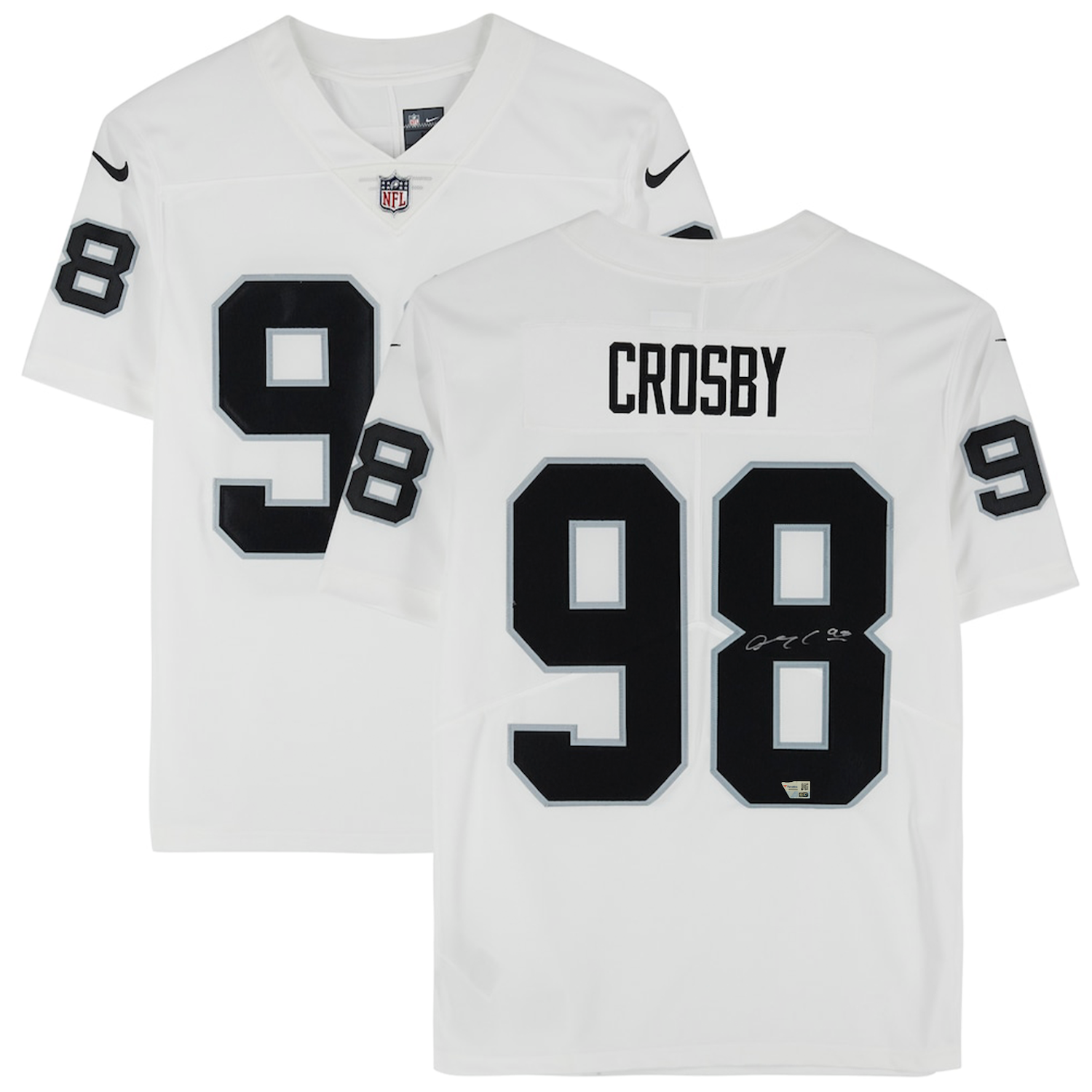 Maxx Crosby Autographed Las Vegas Raiders Nike White Limited Jersey Fanatics