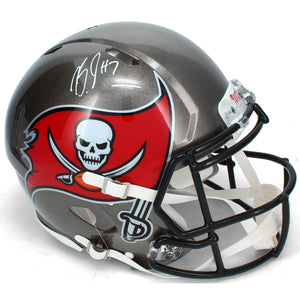 Bucky Irving Autographed Tampa Bay Buccaneers Speed Authentic Helmet Beckett