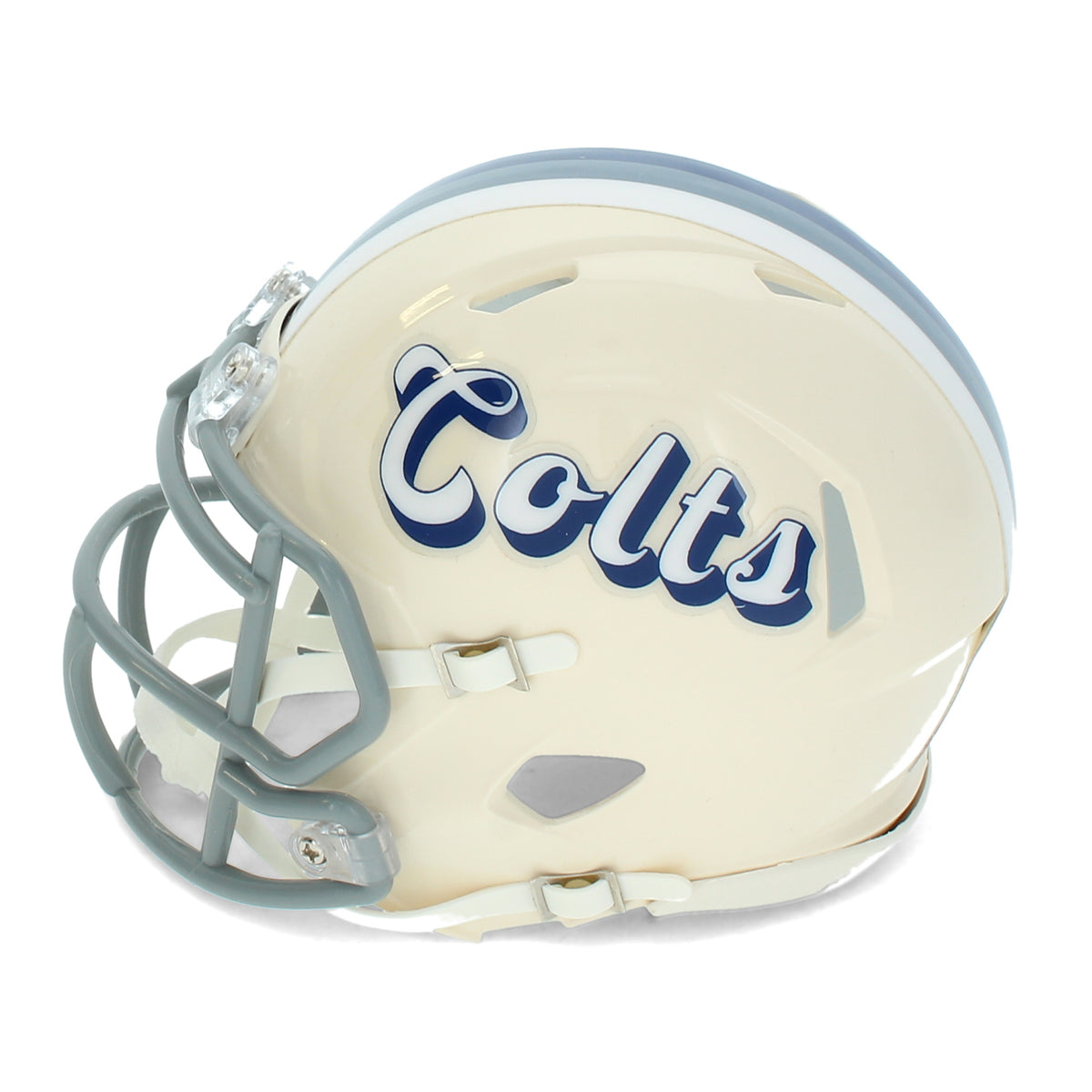 Daniel Jones Autographed Indianapolis Colts RETRO Speed Mini Helmet Fanatics