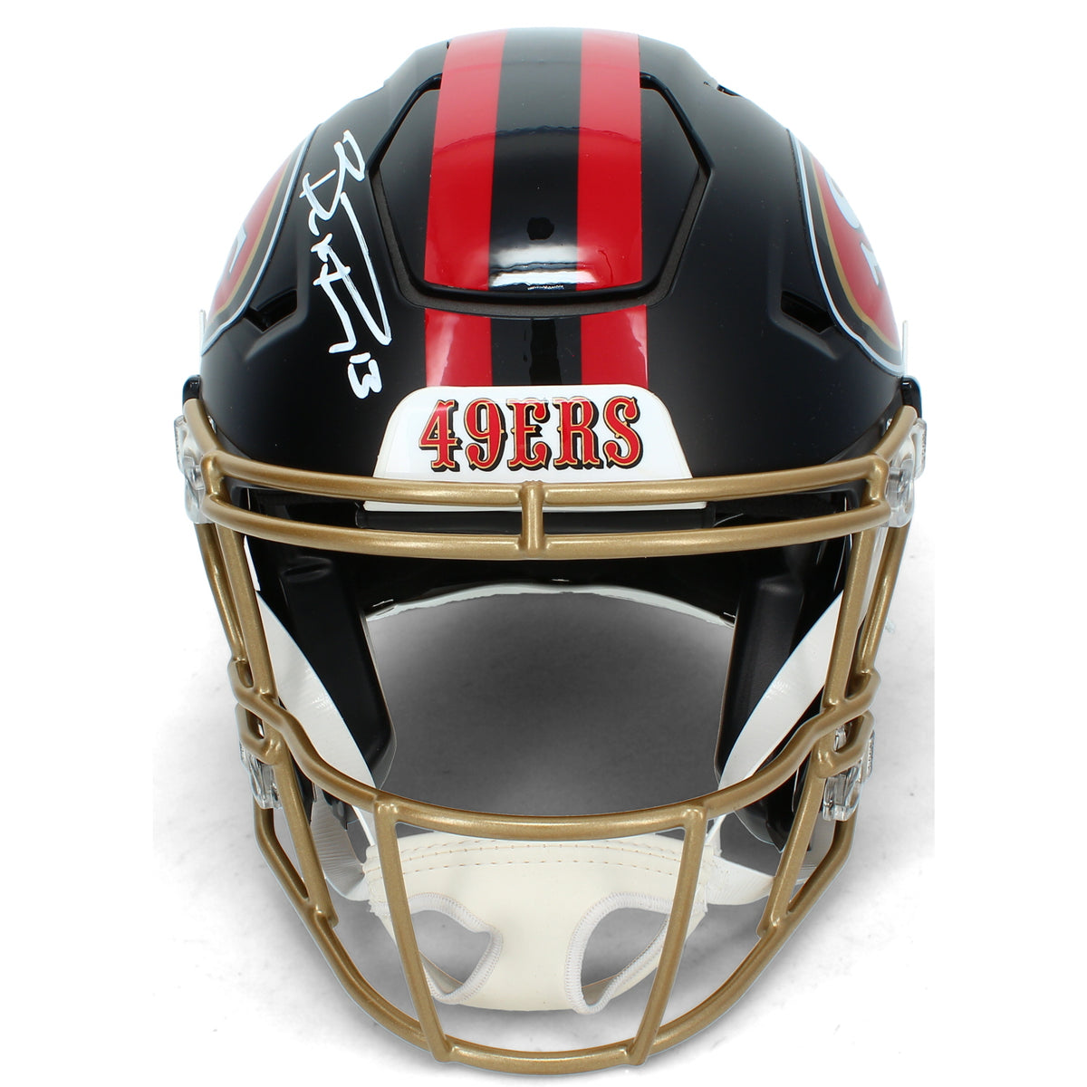 Brock Purdy Autographed San Francisco 49ers Black Rivalries Speedflex Authentic Helmet Beckett