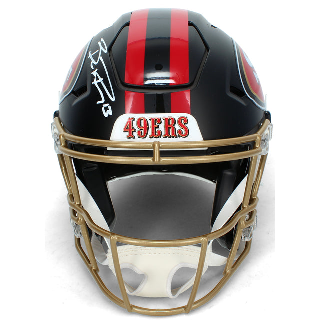 Brock Purdy Autographed San Francisco 49ers Black Rivalries Speedflex Authentic Helmet Beckett