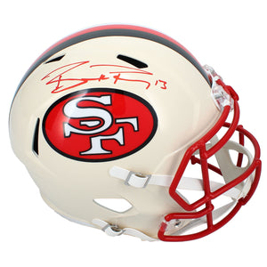 Brock Purdy Autographed San Francisco 49ers RETRO Speed Full Size Helmet Beckett