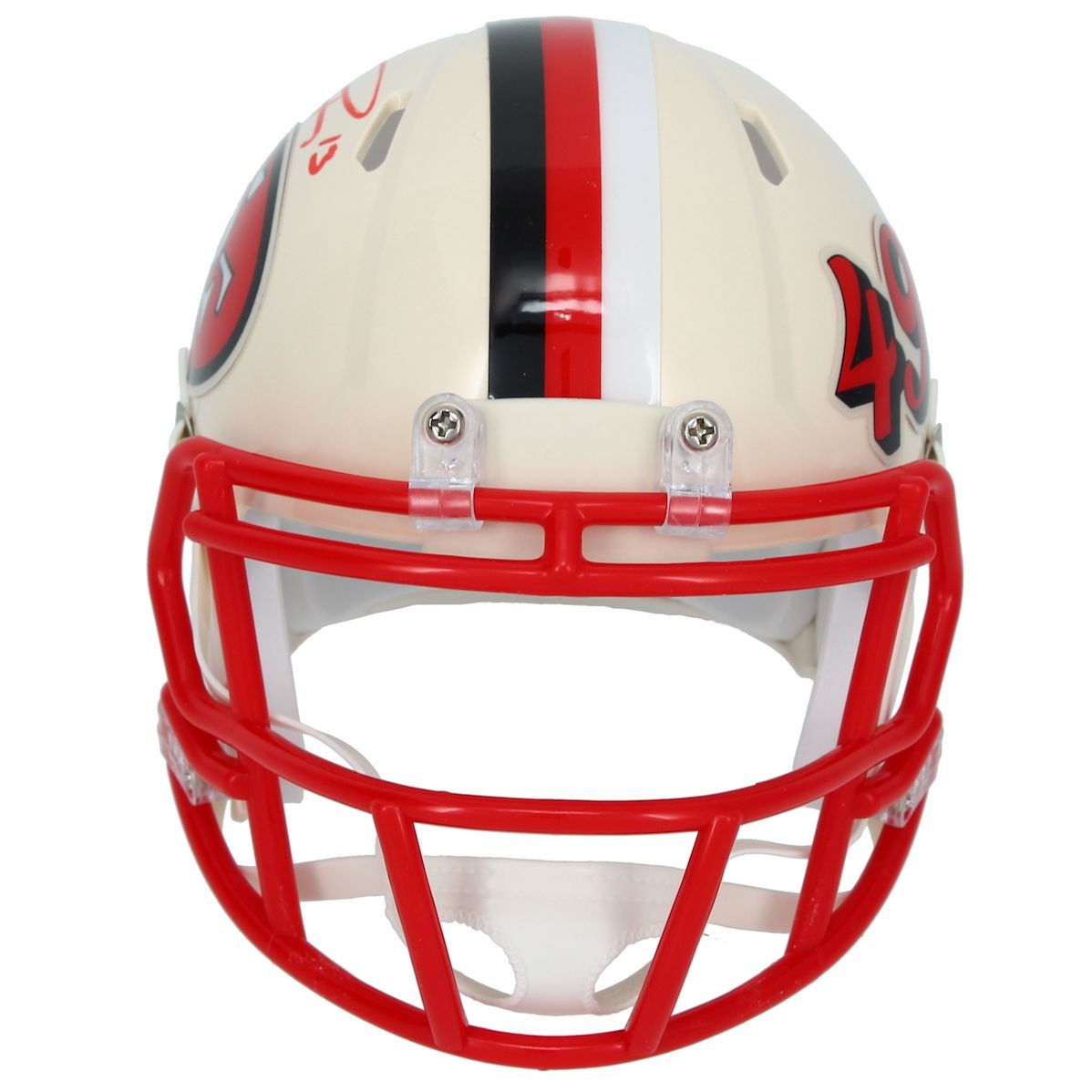 Brock Purdy Autographed San Francisco 49ers RETRO Speed Mini Helmet Beckett