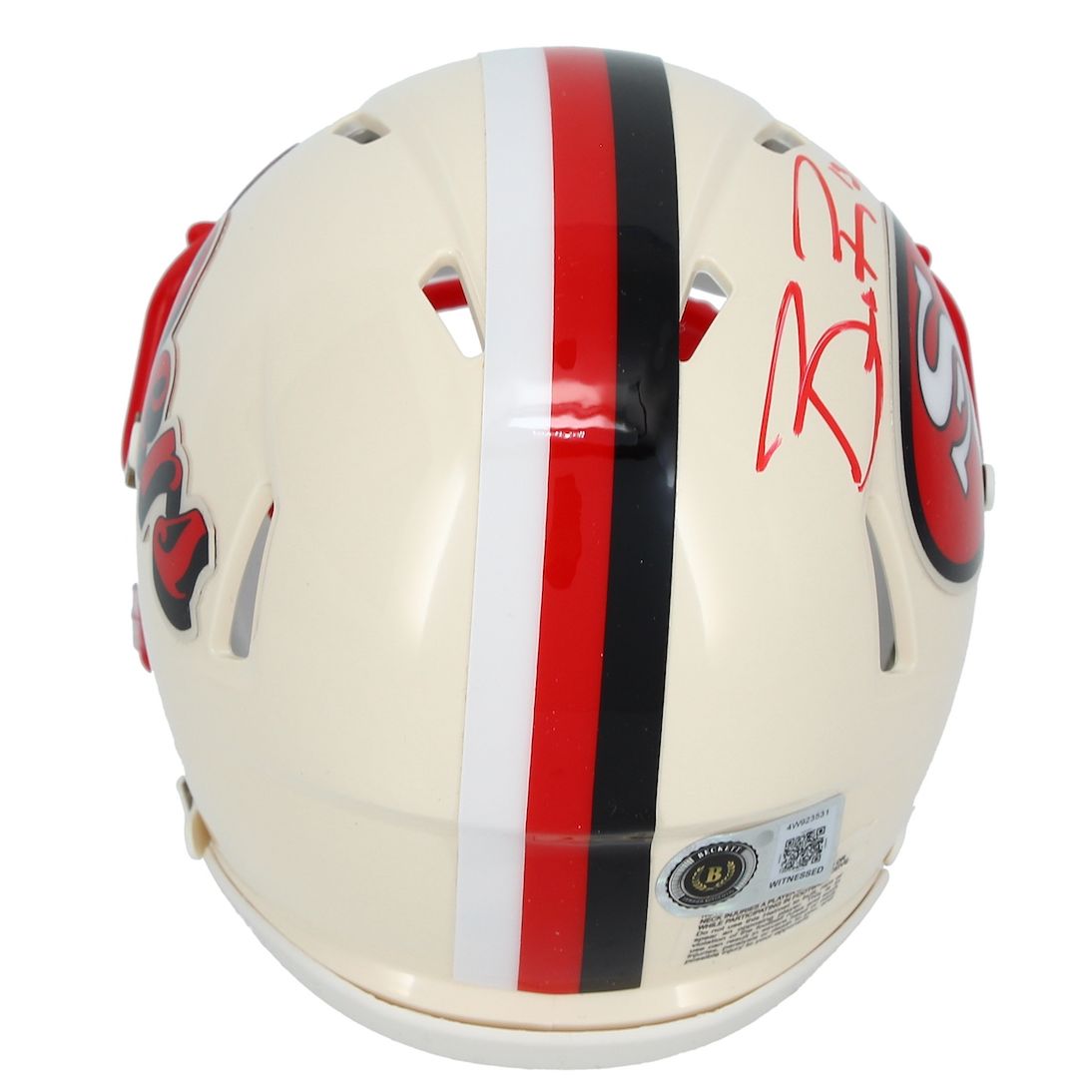 Brock Purdy Autographed San Francisco 49ers RETRO Speed Mini Helmet Beckett
