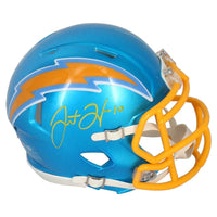 Justin Herbert Autographed Chargers Flash Speed Mini Helmet Beckett