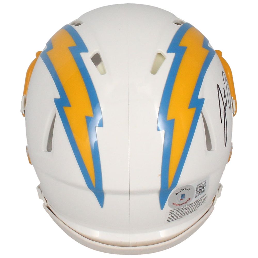 Justin Herbert Autographed Los Angeles Chargers Mini Speed Helmet Beckett