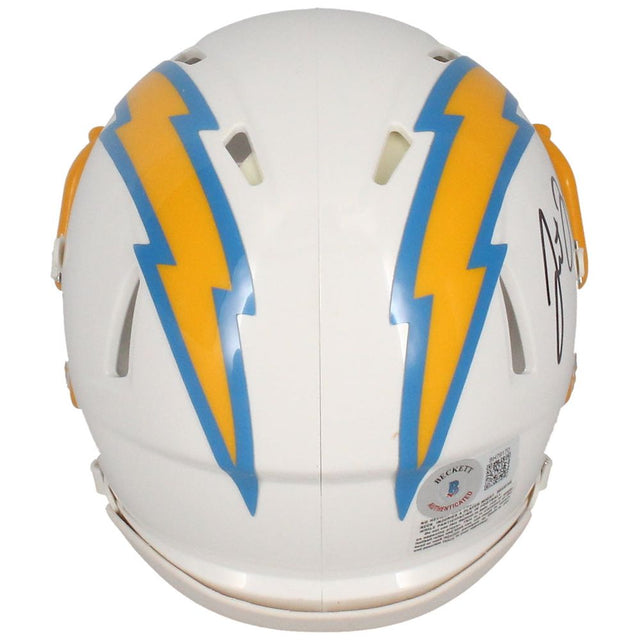 Justin Herbert Autographed Los Angeles Chargers Mini Speed Helmet Beckett