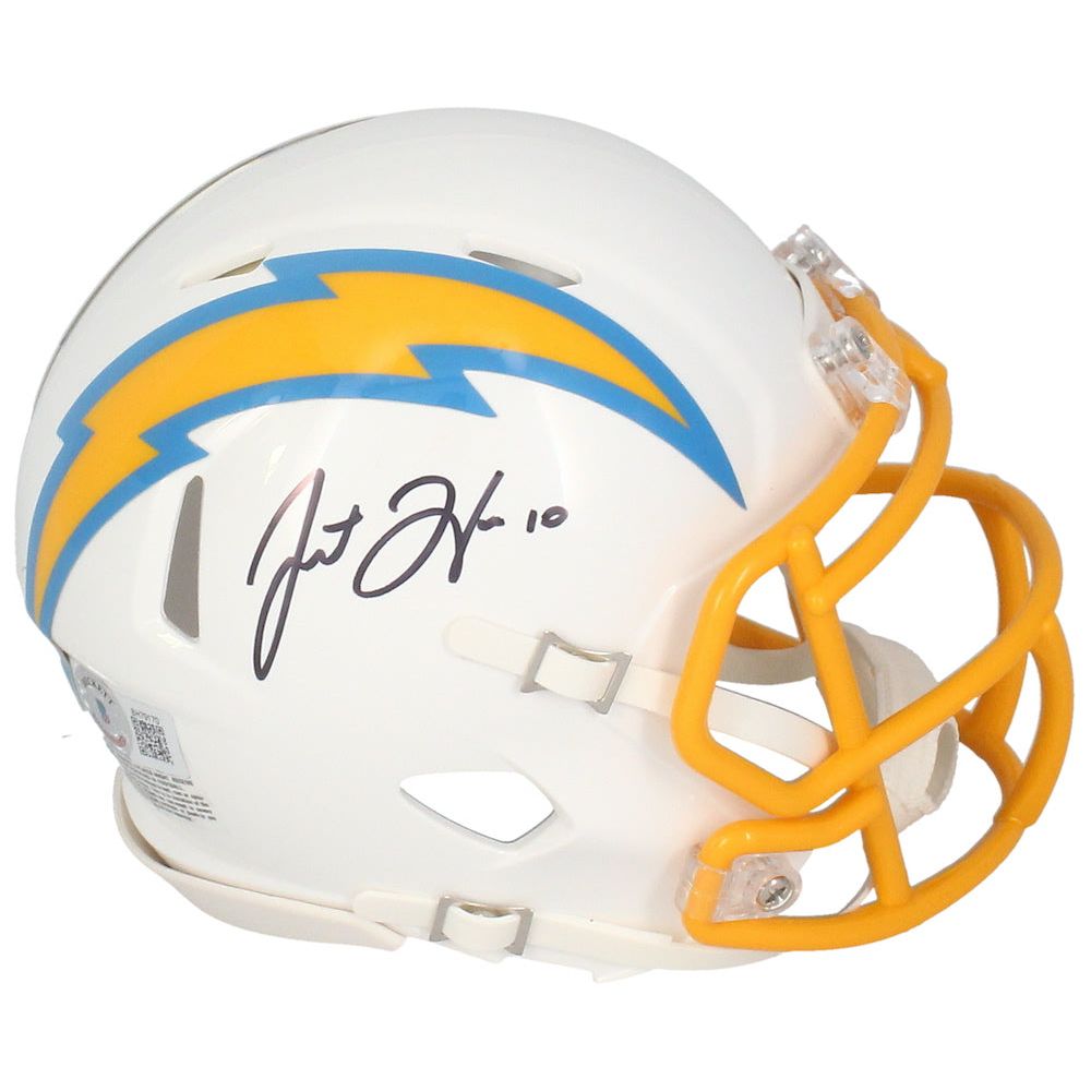 Justin Herbert Autographed Los Angeles Chargers Mini Speed Helmet Beckett