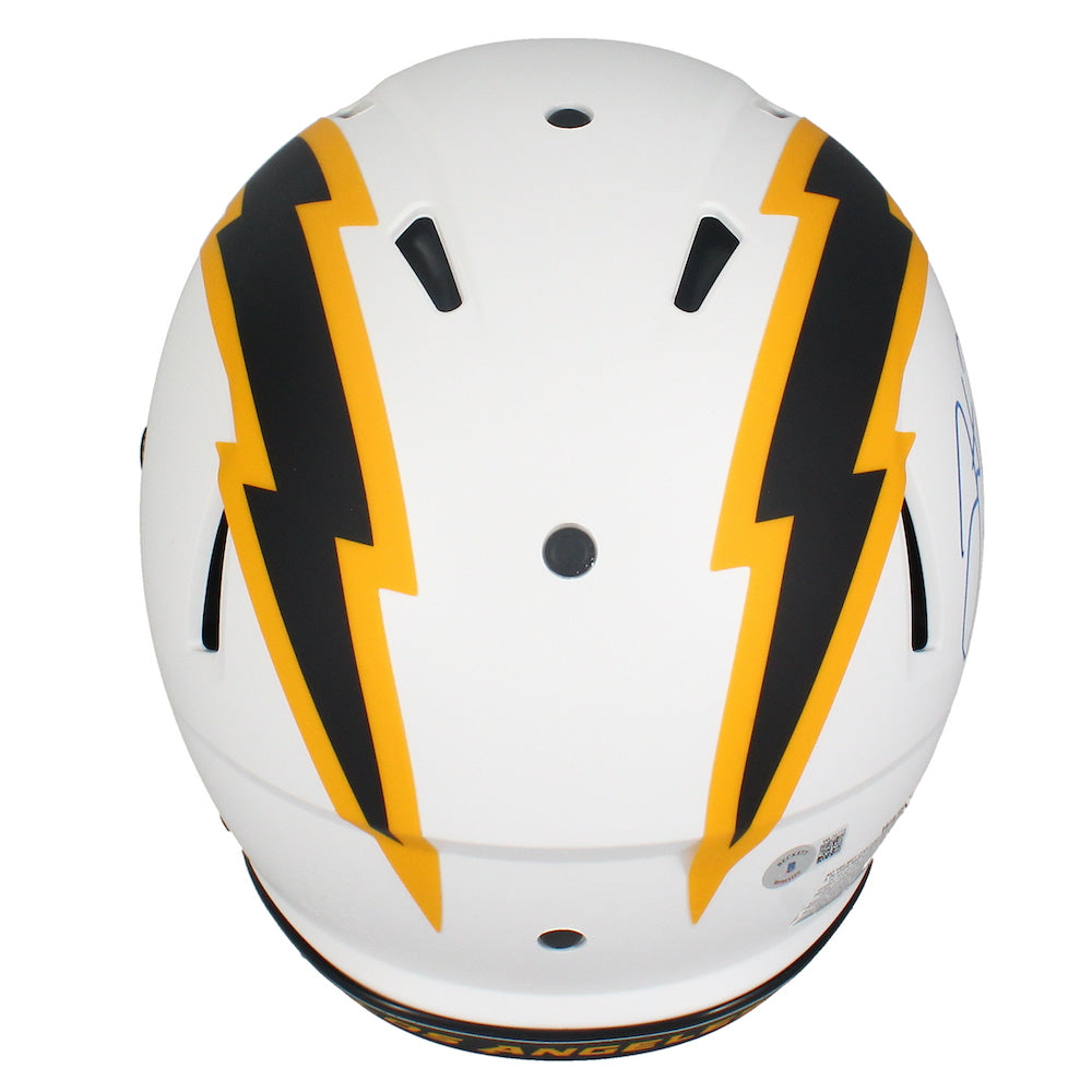 Justin Herbert Autographed "2020 OROY" Chargers Lunar Authentic Helmet Beckett