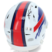 Khalil Shakir Autographed Buffalo Bills Speedflex Midi Helmet Beckett Witnessed