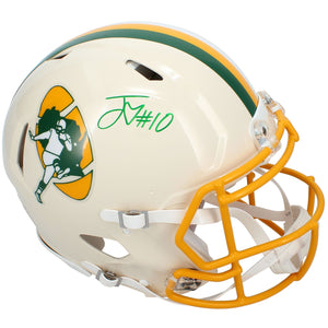 Jordan Love Autographed Green Bay Packers RETRO Speed Authentic Helmet Beckett