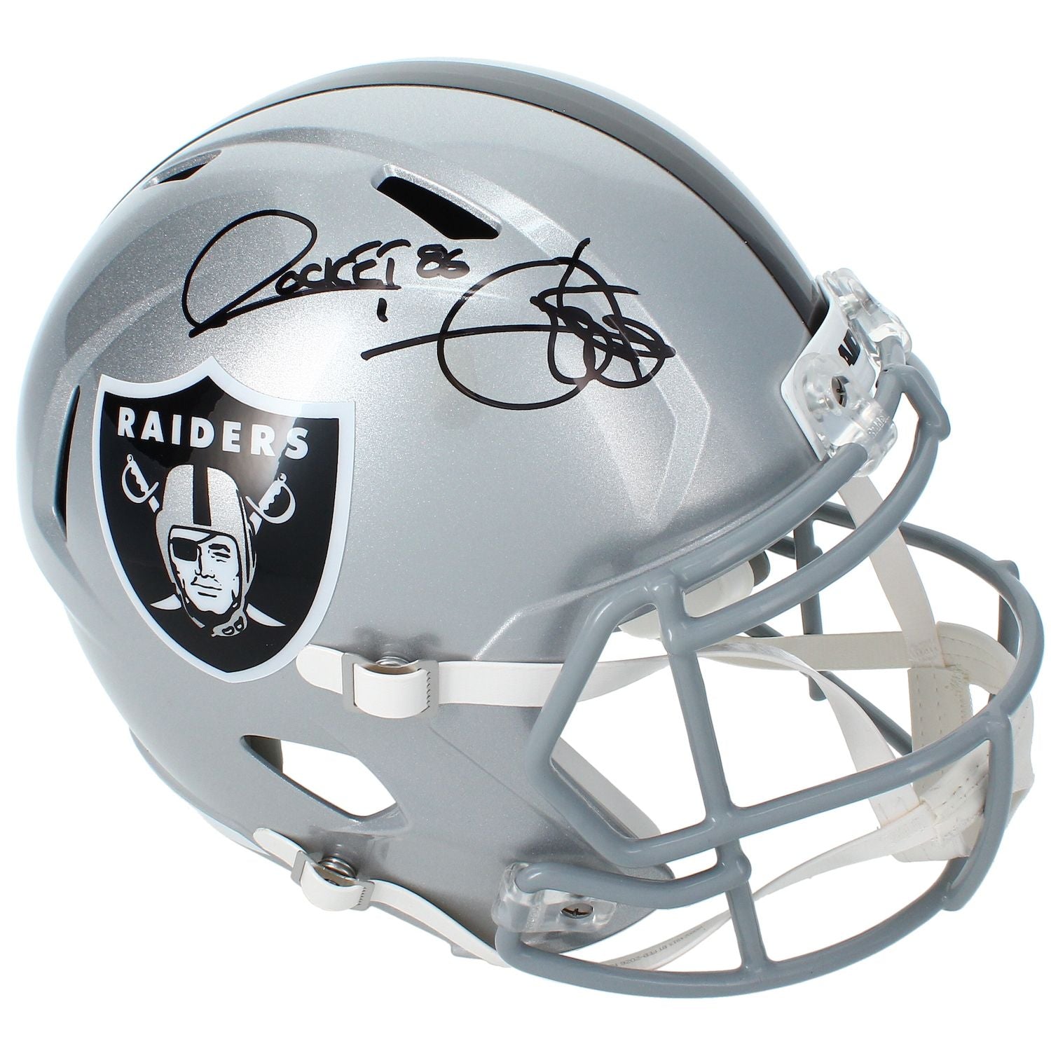 Raghib "Rocket" Ismail Autographed Las Vegas Raiders Speed Full Size Helmet Beckett