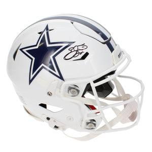Emmitt Smith Autographed Dallas Cowboys White 2022 Alternate Speedflex Authentic Helmet Beckett