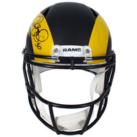 Jerome Bettis Autographed Los Angeles Rams Black Rivalries Speed Full Size Helmet Beckett