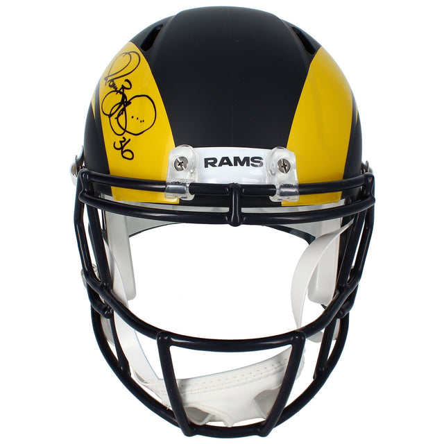 Jerome Bettis Autographed Los Angeles Rams Black Rivalries Speed Full Size Helmet Beckett
