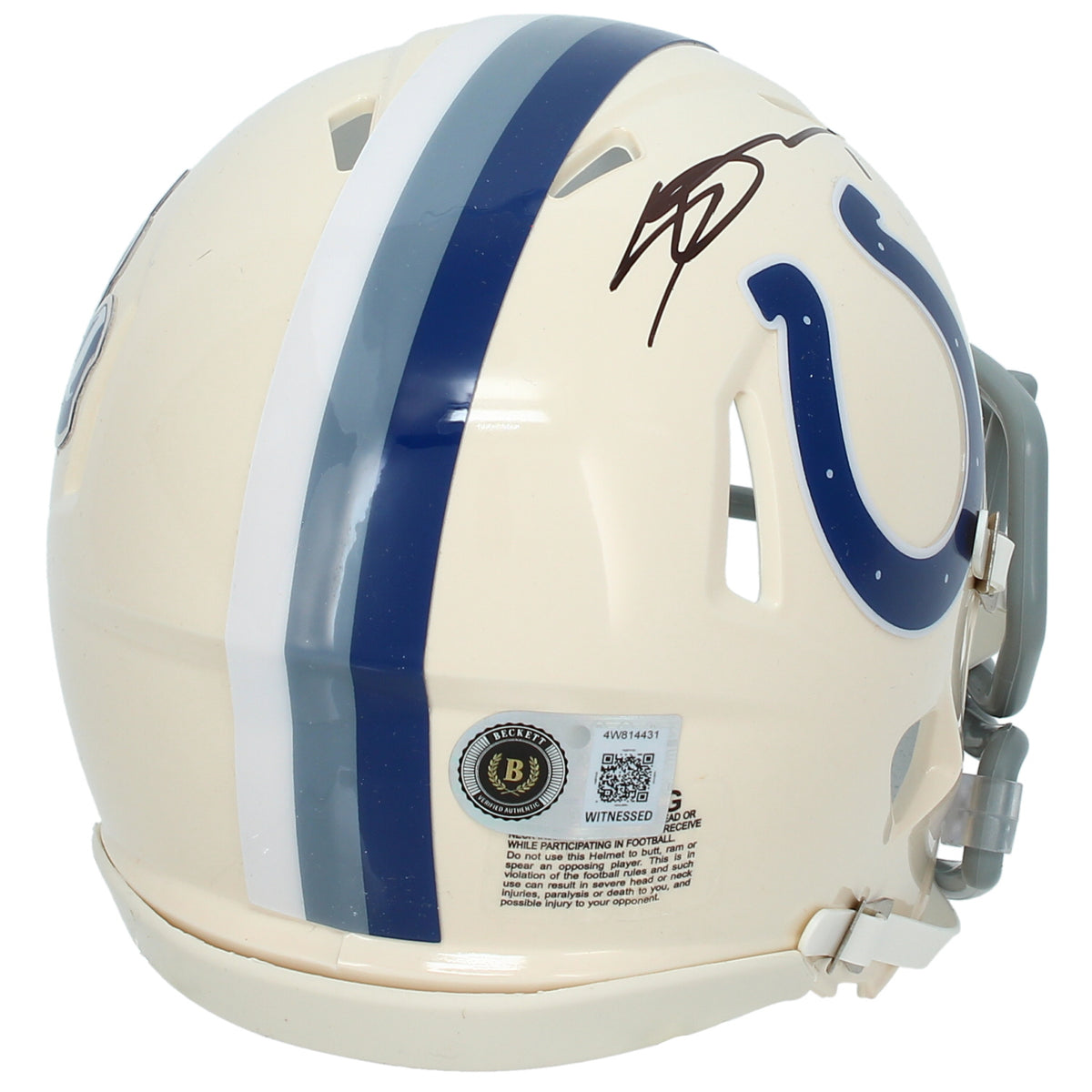 Ahmad "Sauce" Gardner Autographed Indianapolis Colts RETRO Speed Mini Helmet Beckett