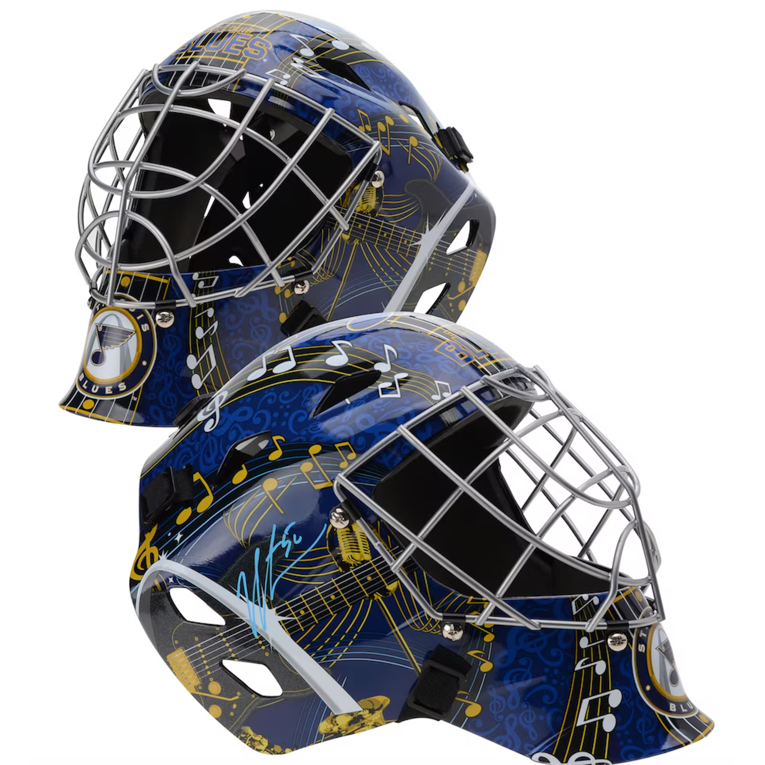 Jordan Binnington Autographed St. Louis Blues Replica Goalie Mask Fanatics