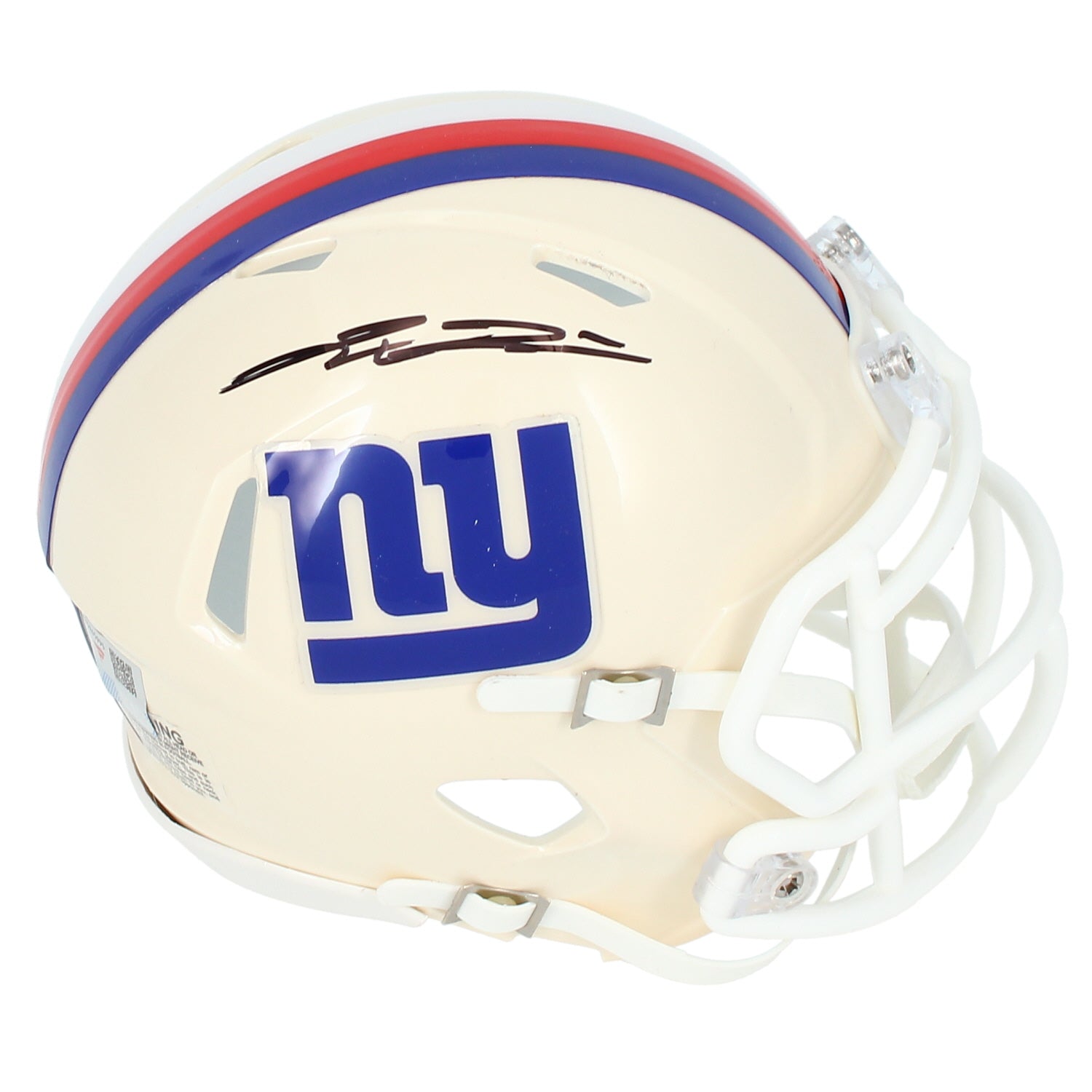 Jaxson Dart Autographed New York Giants RETRO Speed Mini Helmet Fanatics