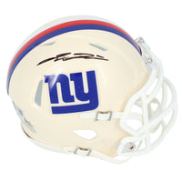 Jaxson Dart Autographed New York Giants RETRO Speed Mini Helmet Fanatics