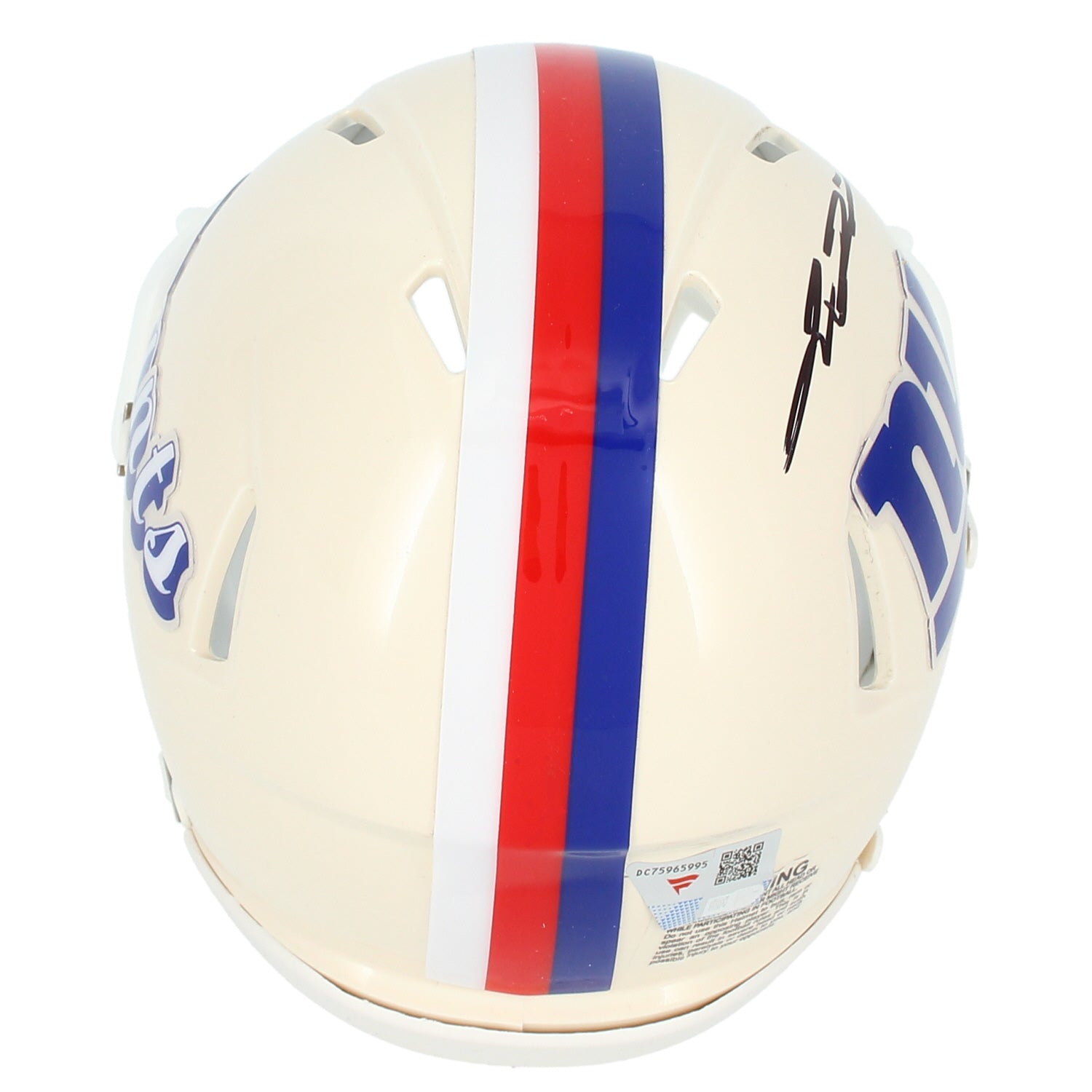 Jaxson Dart Autographed New York Giants RETRO Speed Mini Helmet Fanatics