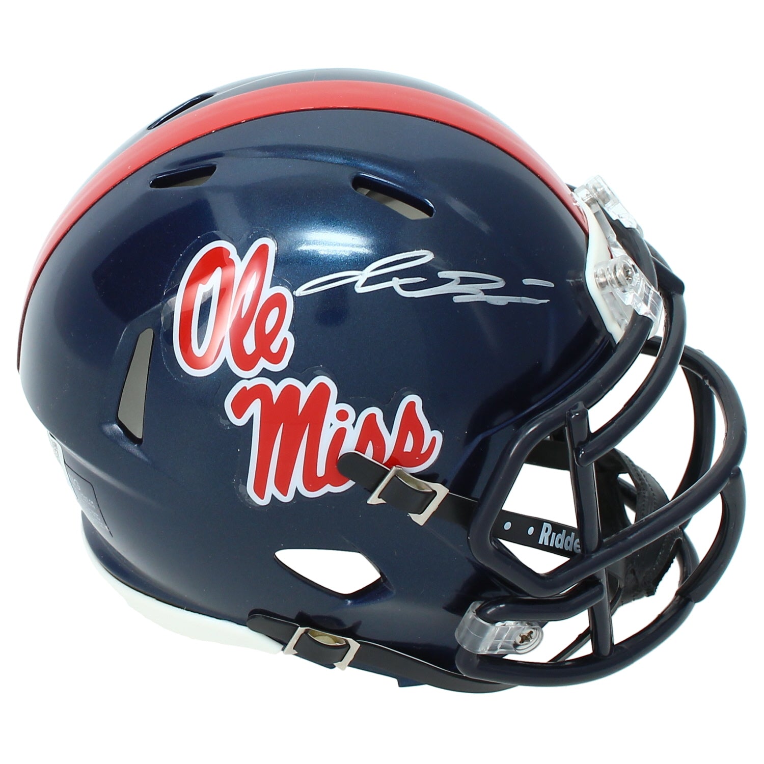 Jaxson Dart Autographed Ole Miss Navy Speed Mini Helmet Fanatics