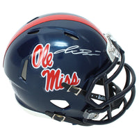 Jaxson Dart Autographed Ole Miss Navy Speed Mini Helmet Fanatics