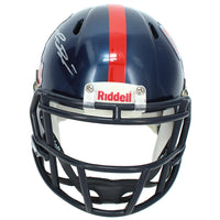 Jaxson Dart Autographed Ole Miss Navy Speed Mini Helmet Fanatics
