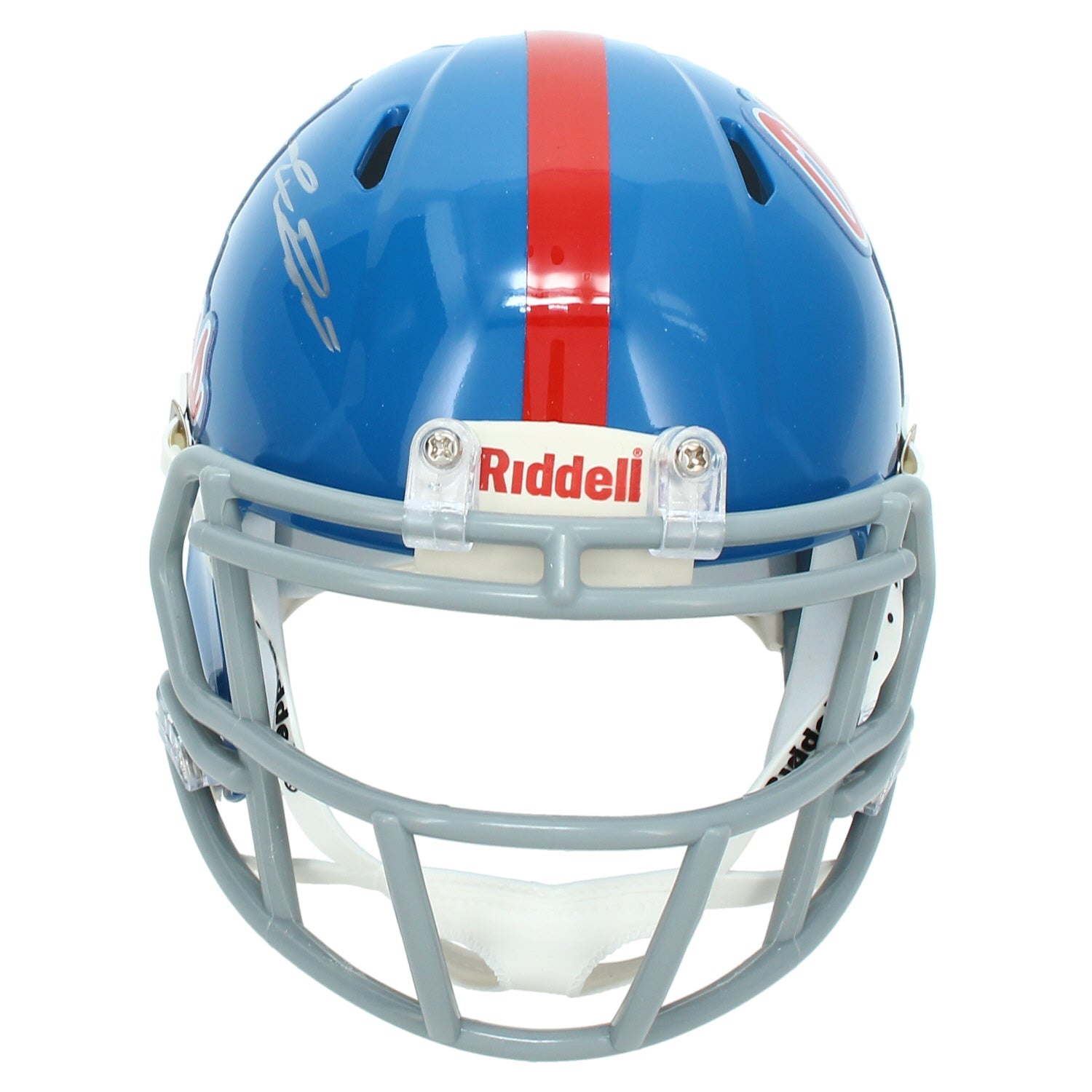 Jaxson Dart Autographed Ole Miss Powder Blue Speed Mini Helmet Fanatics