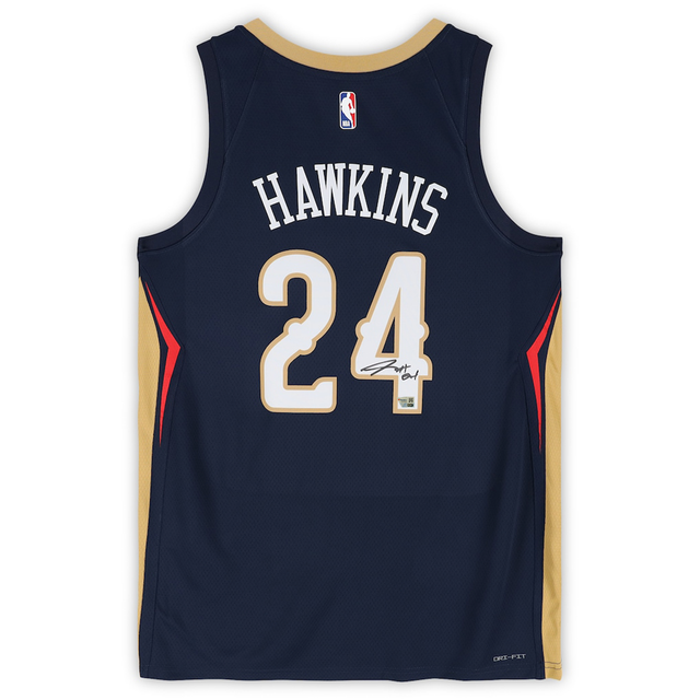 Jordan Hawkins Autographed New Orleans Pelicans Navy Nike Icon Edition Swingman Jersey