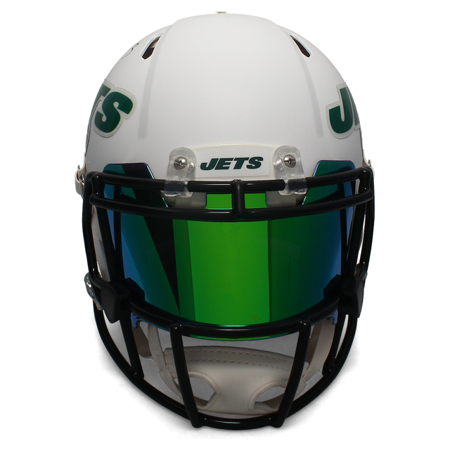 Aaron Rodgers Autographed Jets White Matte Authentic Helmet w/ Visor Fanatics