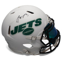 Aaron Rodgers Autographed Jets White Matte Authentic Helmet w/ Visor Fanatics